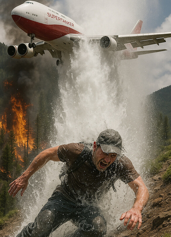 Supertanker Hits Idaho Shooter's Location With Large Water Dump